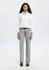 Selected Femme wide rosa-kori hw twisted jeans light grey